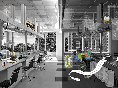 Bio Lab design illustration