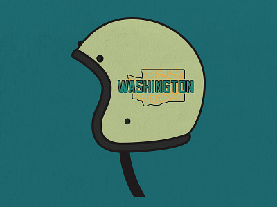 Washington Helmet helmet line motorcycle vector washington