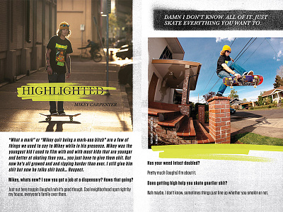 Interview Layout interview layout obsrvr skateboarding texture