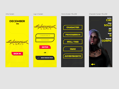 Cyberpunk App adobe xd app app design design ui