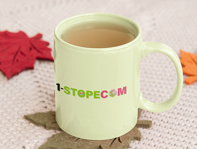 Stopecom text designs black design graphicdesign logo mug mockup mugs stylish typography