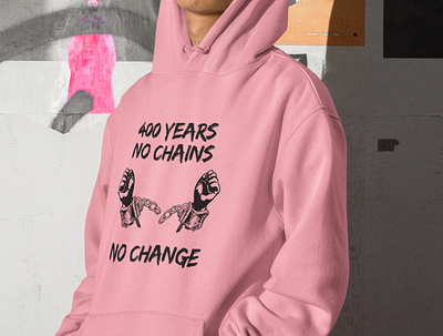 400 Years No Chains text design african american african woman black design graphicdesign illustration logo stylish tshirt typography