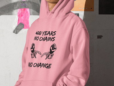 400 Years No Chains text design