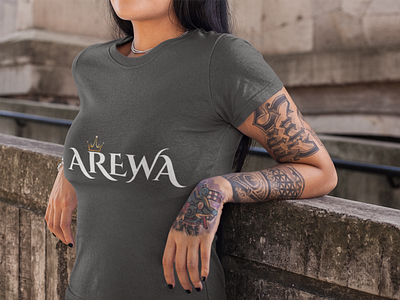 Arewa logo design black design graphicdesign illustration logo stylish tshirt typography