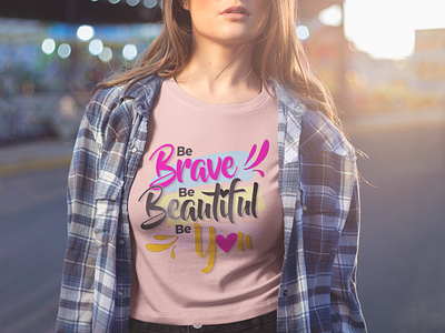 Be Brave logo text design