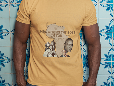 Empowering the boss in you logo text design african american black design graphicdesign illustration logo stylish tshirt typography