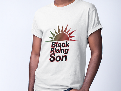 Black Rising Son text design black design graphicdesign illustration logo stylish tshirt typography