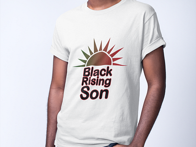 Black Rising Son text design