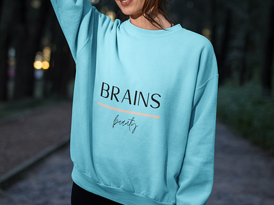 Brains Beauty Text Design