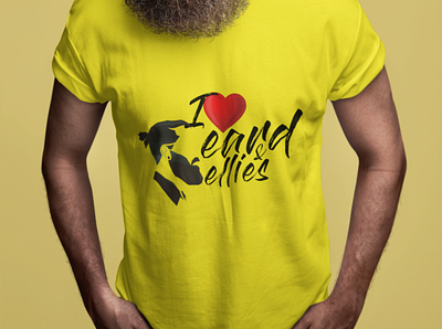 I love beard & Bellies text design beard bellies design graphicdesign illustration logo stylish tshirt typography