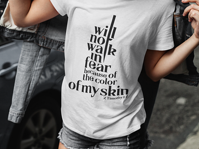 I Will Not Walk In Fear Text Design design fear graphicdesign illustration logo stylish tshirt typography walk