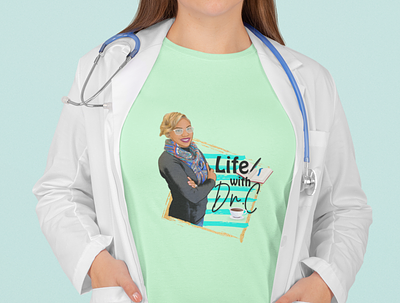 Life With Dr. C Character Design design graphicdesign illustration logo stylish tshirt typography