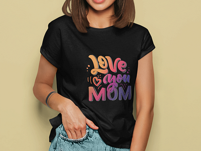 Love You Mom Logo Design