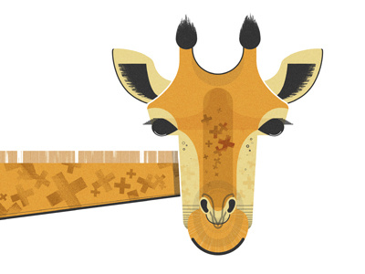 Giraffe animals design giraffe graphic illustration nature orange texture vector wild life yellow
