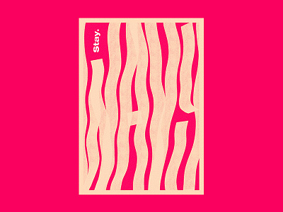 Stay Wavy 🌊 brush flatbrush lettering photoshop pink. poster typography wavy