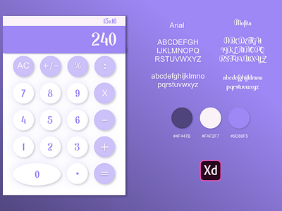 Calculator adobexd daily 100 challenge dailyui design graphicdesign illustration infographic