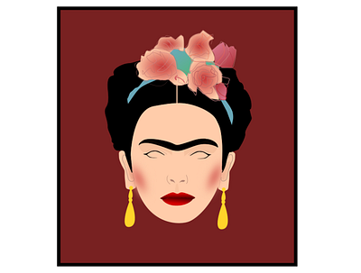 Frida Kalho 🌹 art design drawing feminism graphicdesign icone illustration inkscape