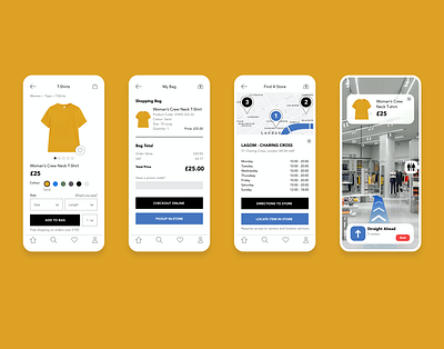 An AR Shopping Experience augmented reality clean clothing design ecommerce minimal navigation shopping ui ux