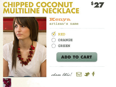 Single Product View ecommerce texture typography