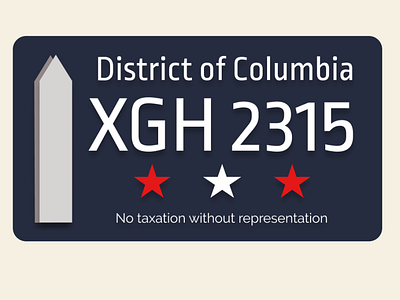 DC License Plate Concept