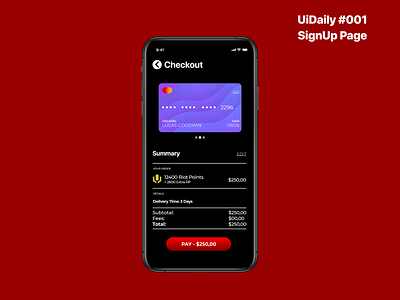 Daily UI #002 - Credit Card Checkout