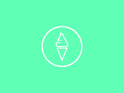 Ice Cream cream design flat green ice ice cream icon illustration light