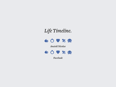 Timeline icons armchair chair facebook fb hand heart icons ring serif timeline vector