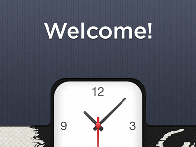 World Clock [3] — The Welcome. app clock ios psd splash welcome wip world
