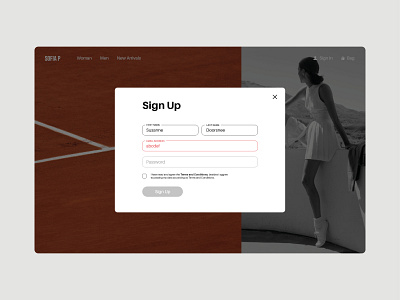 Sign Up — Dail UI Challenge #1 dailyui dailyuichallenge design minimal sign up typography ui ux web website