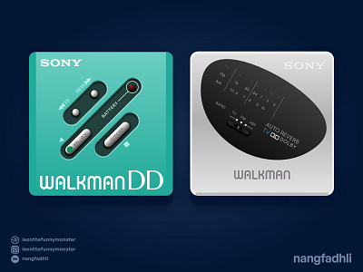 Walkman design graphic design illustration logo skeuomorphism ui ux vector