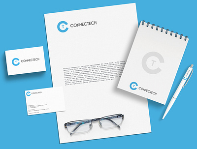 Connectech Stationery Design | WebsManiac Inc. brand design branding design stationery design