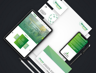 MV Synergy Brand Stationery | WebsManiac Inc. brand stationery branding design designing stationery stationery design