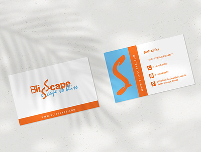 Blisscape Business Card Design | WebsManiac Inc. business card design design designing logo designing