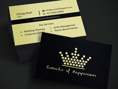 Events of Happiness Business Card Design | WebsManiac Inc. business card business card design business cards websmaniac