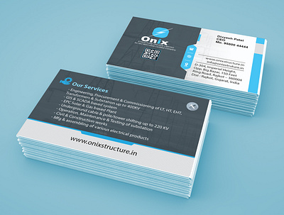 Onix Business Card Design | WebsManiac Inc. business card business card design business card designs websmaniac