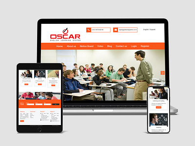 Oscar Spoken English Classes Website Design | WebsManiac Inc.