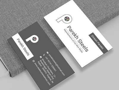 Parekh Steels Business Card Design | WebsManiac Inc. branding business card business card design business card designing business card designs websmaniac
