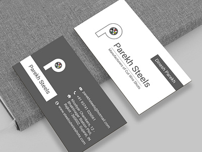 Parekh Steels Business Card Design | WebsManiac Inc.