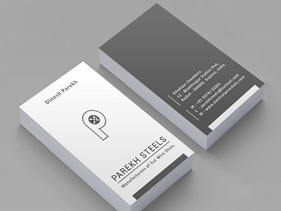 Parekh Steels Business Card Design | WebsManiac Inc.