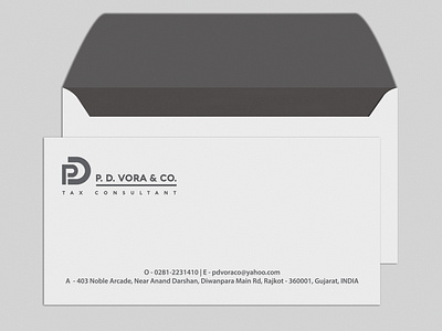 P D Vora & Co Envelope Design | WebsManiac Inc.