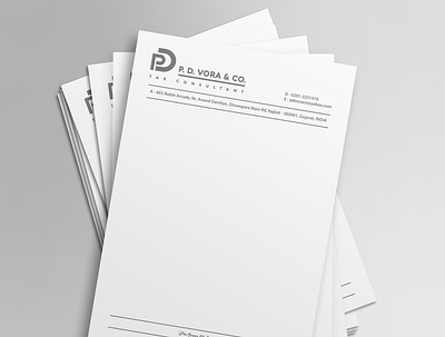 P D Vora Letterhead Design | WebsManiac Inc. letterhead letterhead design letterhead designs websmanaic