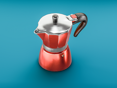#stacemodajedemo Mokapot 3d bialetti coffee espresso illustration modo mokapot