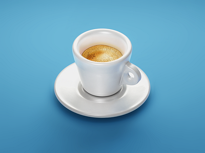#stacemodajedemo Espresso 3d coffee espresso foam illustration modo shot