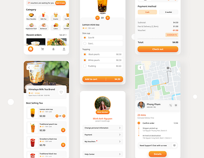 Food Delivery App Design app app design delivery food mobile app tracking ui ui ux ui design ux