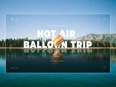 Baloon trip UI Web design baloon figma minimalism nature site design trip ui ux web app