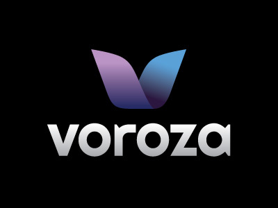 Voroza Logo blue illustrator logo purple vector