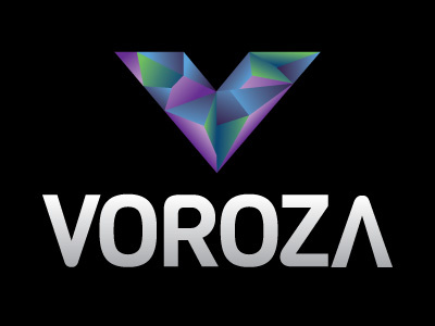Voroza Logo Option 2 blue illustrator logo purple vector