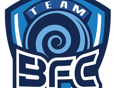 Team BFC beads blue computers games logo myths shield smite sports swirl video white
