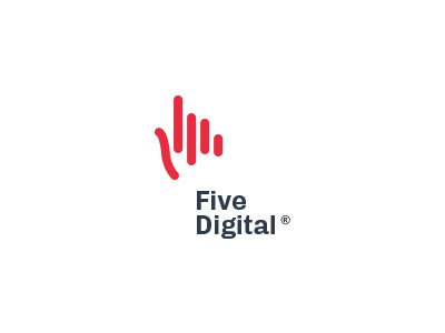 Five Digital branding design identity logo mark monogram software startup