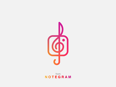 Notegram icon instagram instagram logo logo minimal muisc logo music music note note note logo